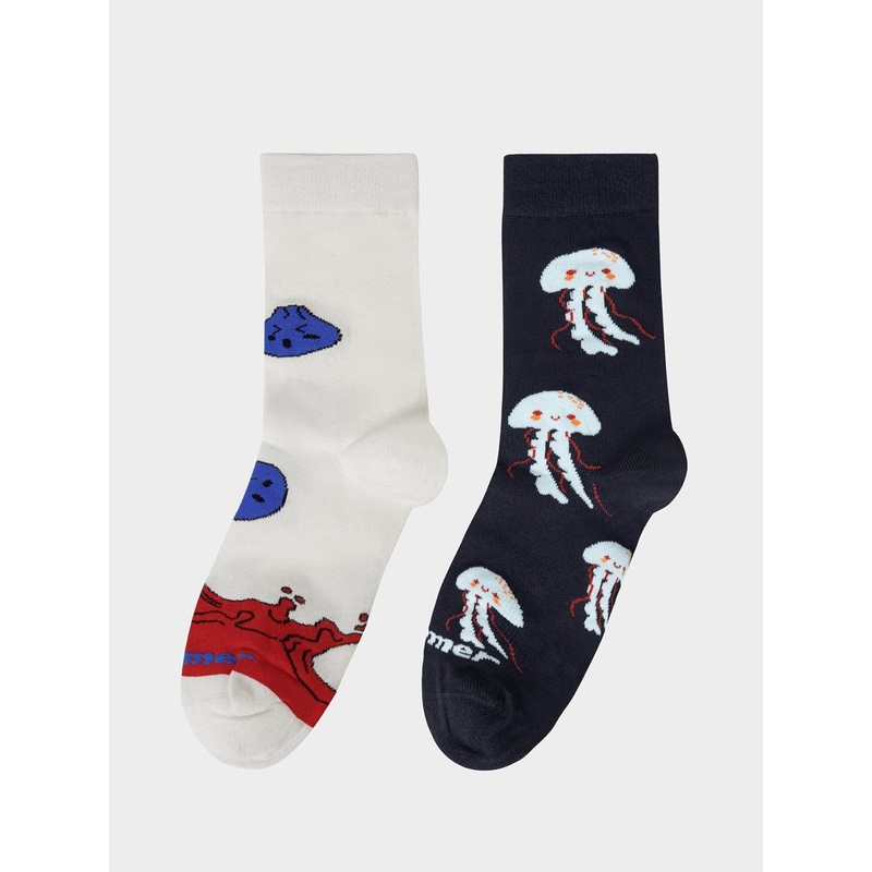 bummer Pack Of 2 Patterned Calf-Length Socks