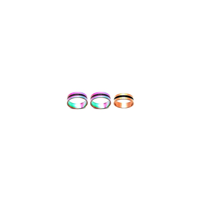 Dynamic Retail Global Set of 3 Rings for Men & Women, Multicolor-Gold Alloy Ring ()