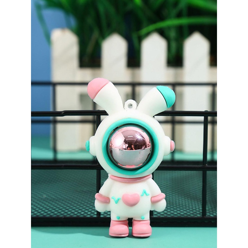 Flenzy Cute 3D Rabbit Keychain With Silicone Belt