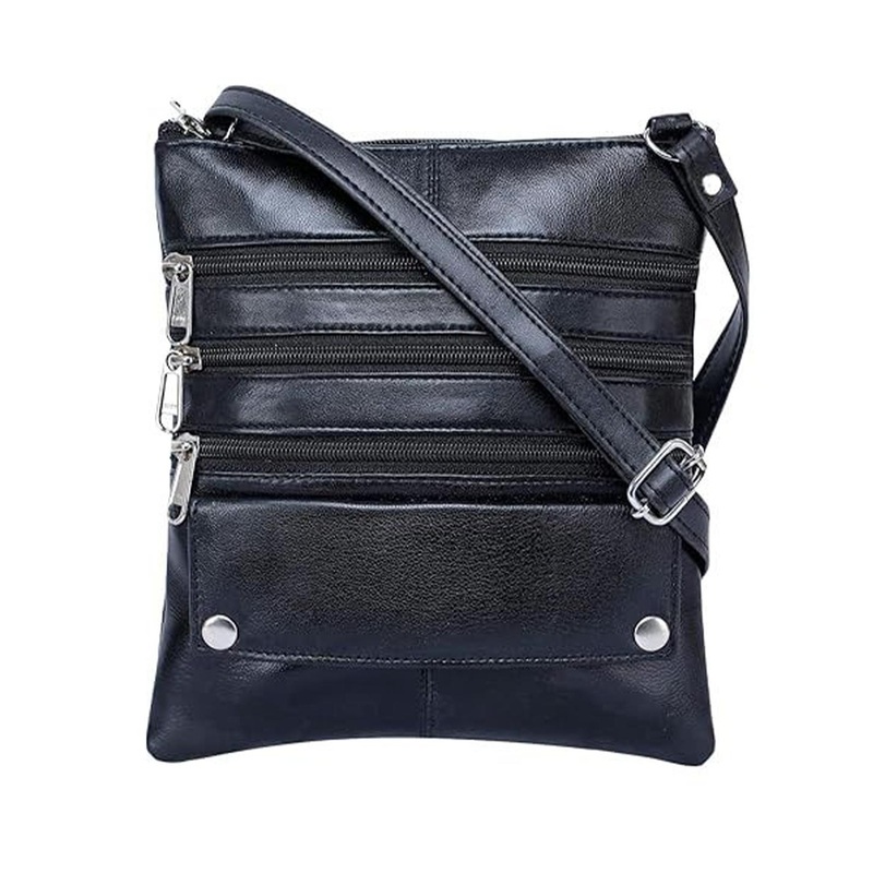 K London Unisex Leather Crossbody Sling Bag