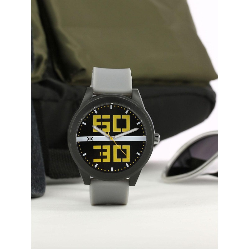 Killer Men Brass Embellished Dial & Straps Analogue Watch KLM020G