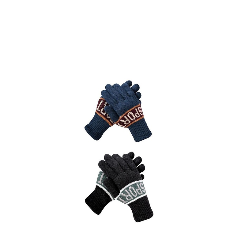 LOOM LEGACY Men Pack Of 2 Acrylic Winter Gloves