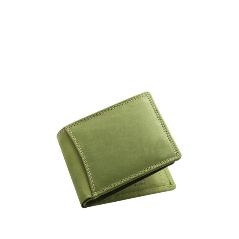 M Megrek Men Leather Two Fold Wallet