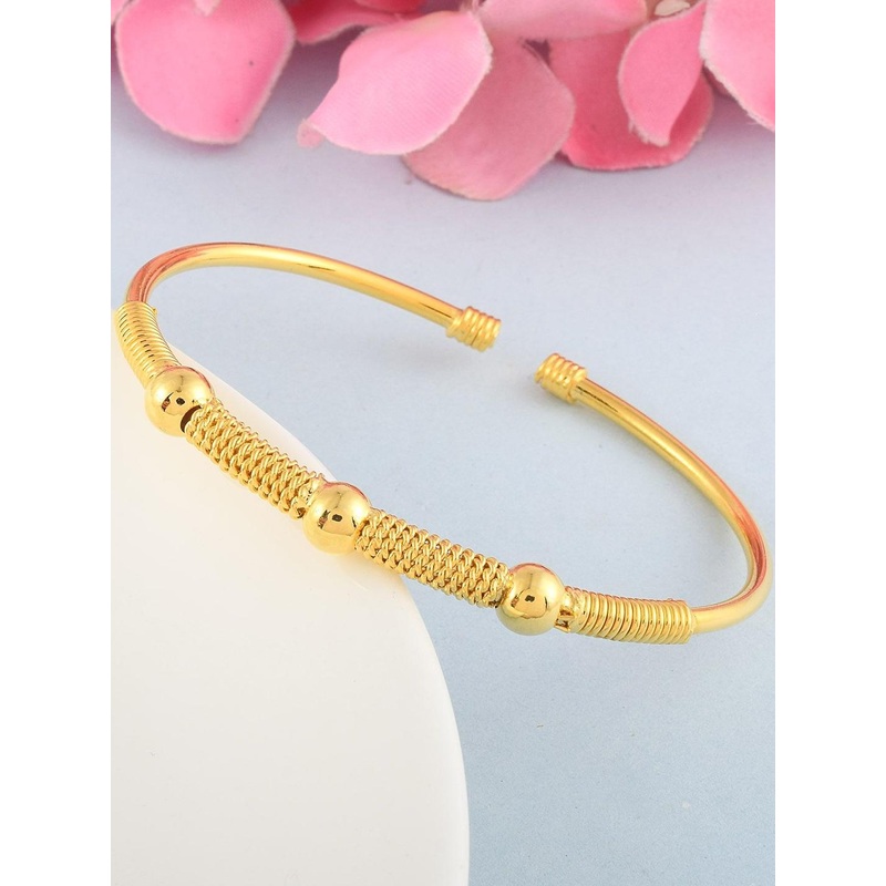 MEMOIR Unisex Brass Gold-Plated Kada Bracelet