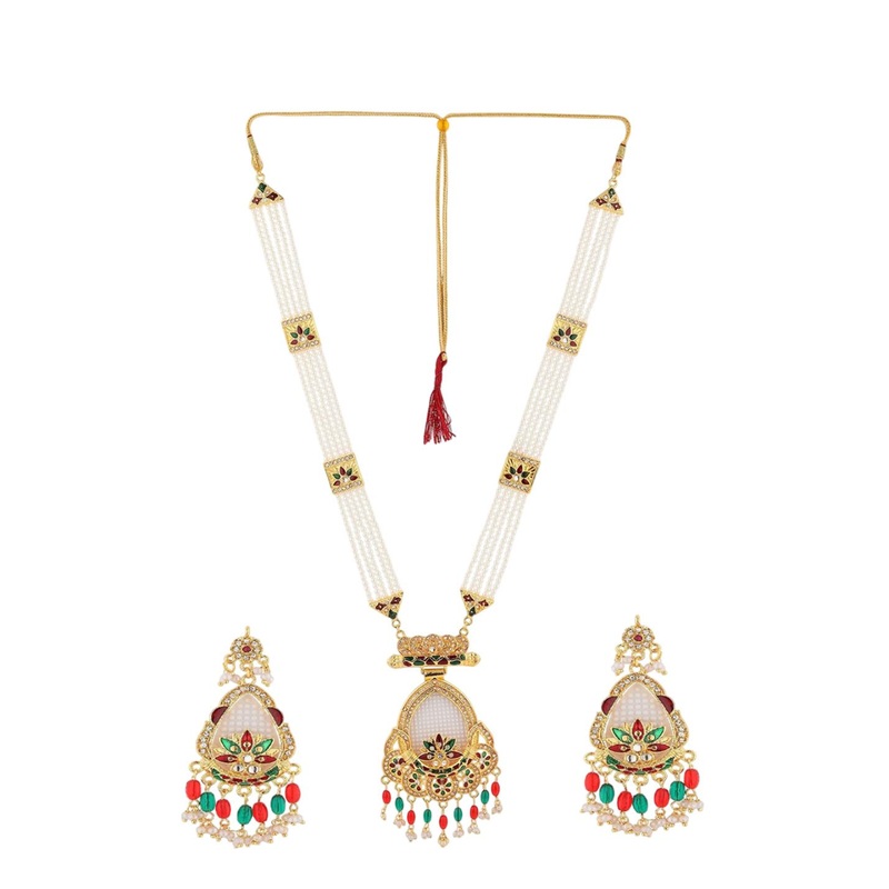 Rhosyn Women Rajasthani Jewellery Set