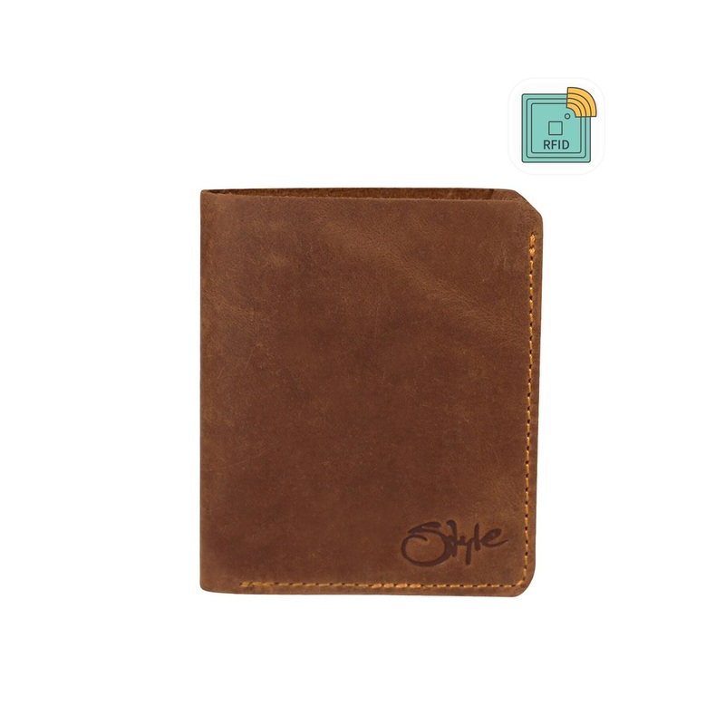 Style Shoes Men Textured RFID Leather Two Fold Wallet