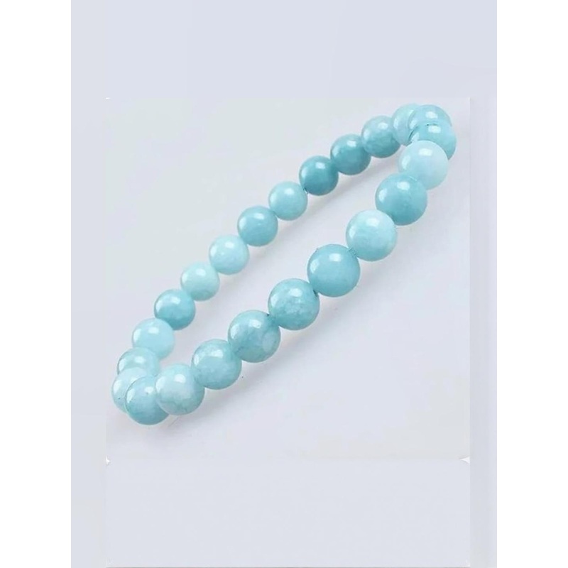 VIBESLE Unisex Aquamarine Elasticated Bracelet
