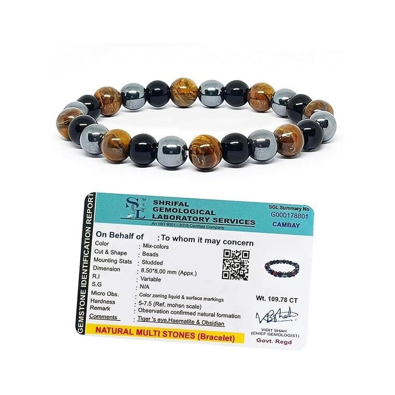 VIBESLE Unisex Crystals Elasticated Bracelet