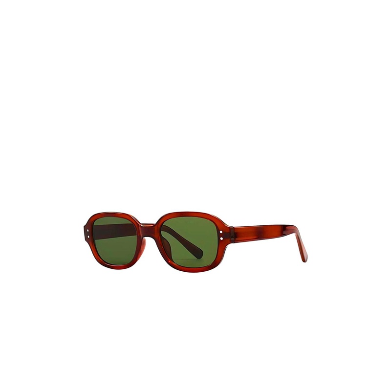 4Flaunt Unisex Dotted Series Retro Rectangle Sunglasses Green Lenses 4F-3674SG-REDDEMI