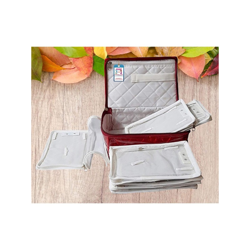 atorakushon Maroon Solid Jewellery Oraganizer