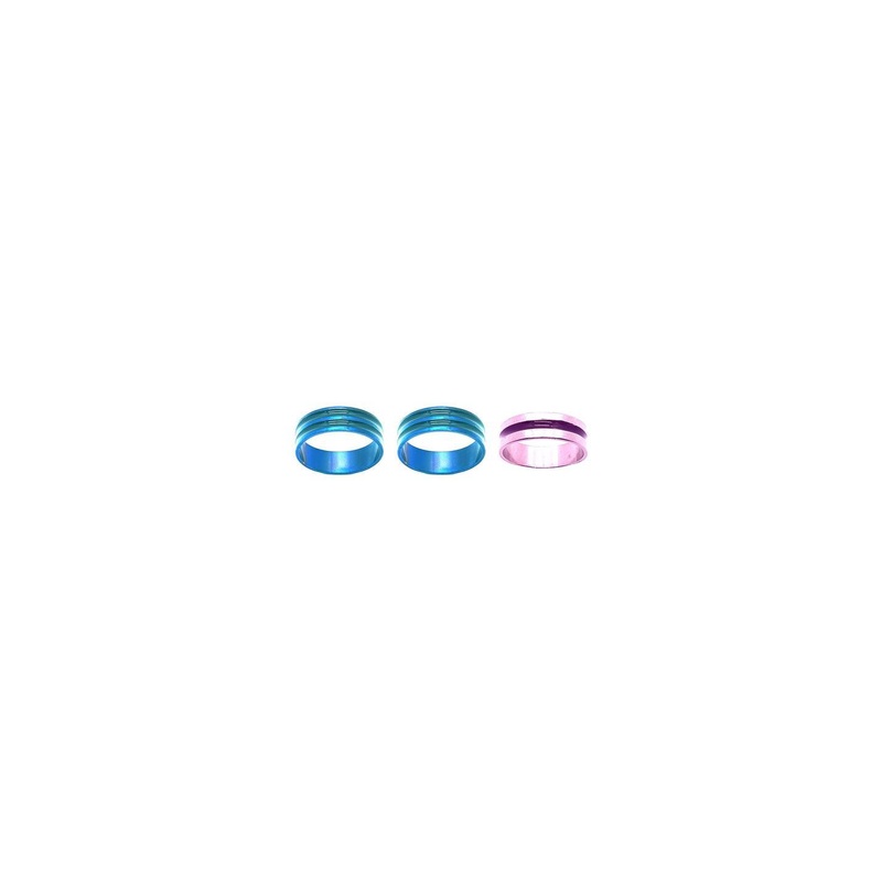Dynamic Retail Global Set of 3 Rings for Men & Women, Blue-Purple Alloy Ring ()