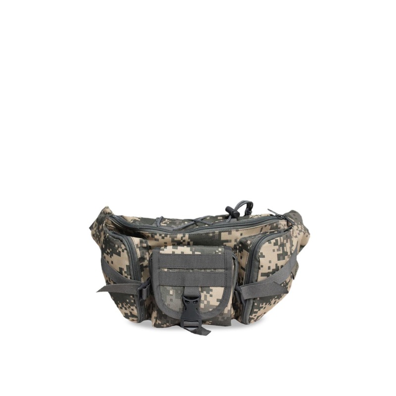 F Gear Unisex Cream-Coloured & Green Camouflage Printed TrailMarpat ACV Waist Pouch
