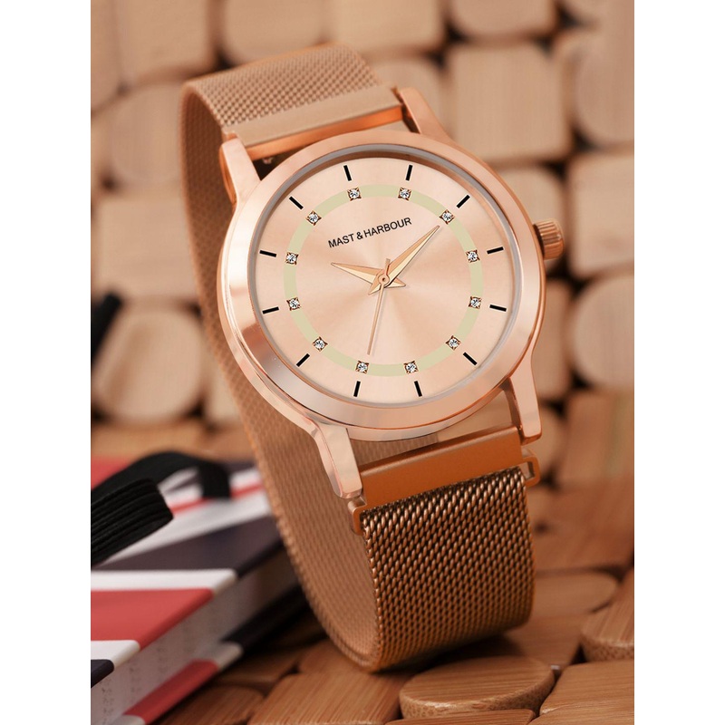 Mast & Harbour Men Dial & Bracelet Style Straps Analogue Watch HOBMH-211-RG