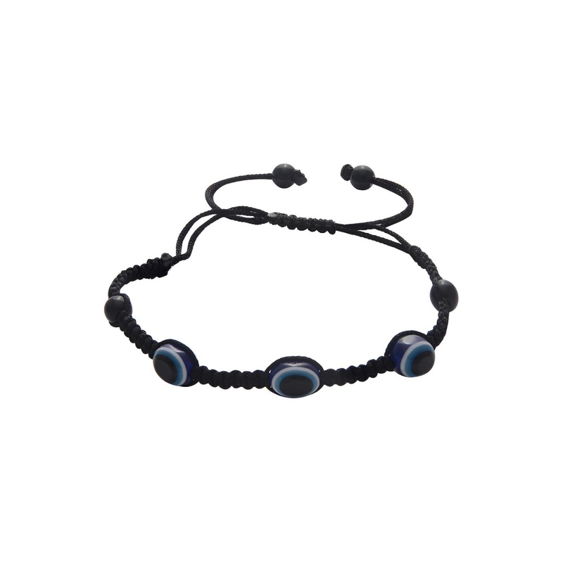 Pray Everyday Three Evil Eye Nazar Multistrand Bracelet