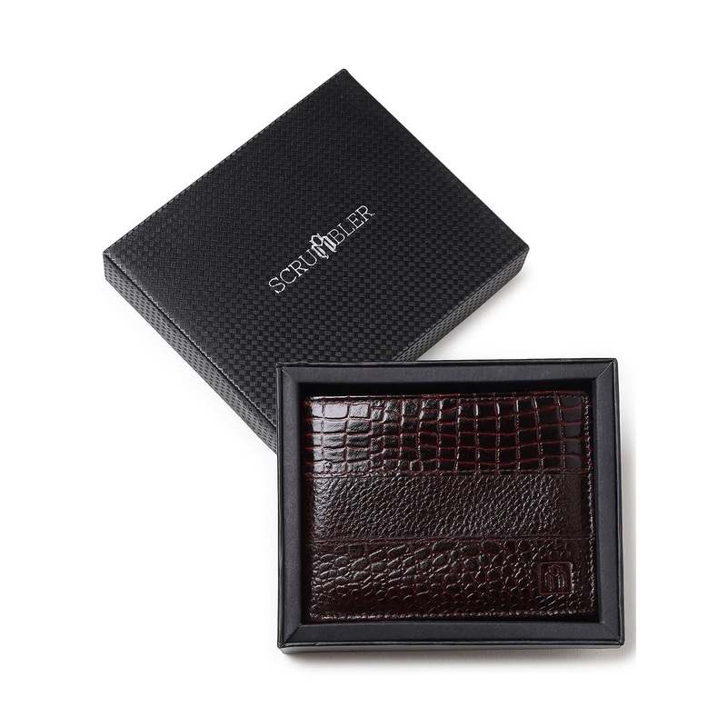 Scrumbler Men Textured Leather Two Fold Wallet
