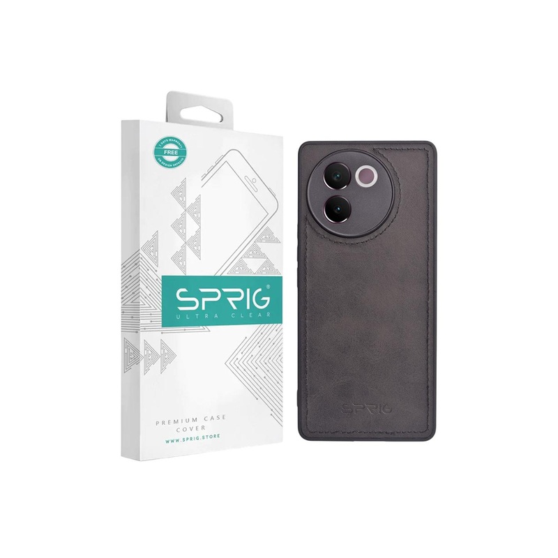 SPRIG vivo V30e Matte PU Leather Back Cover