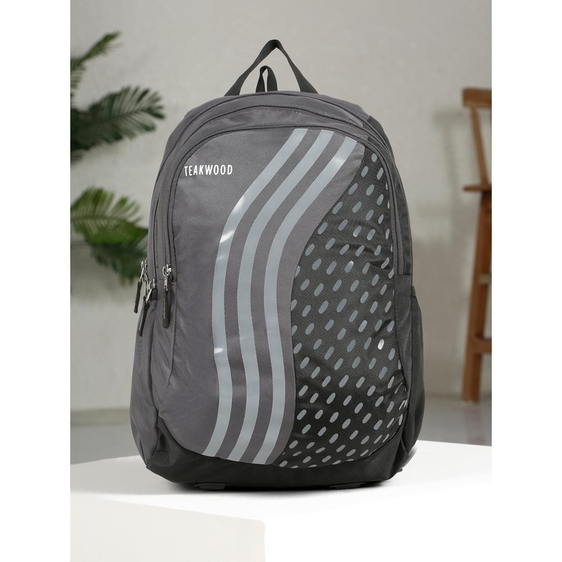 Teakwood Leathers Men Printed Colourblocked Laptop Backpack – 15\