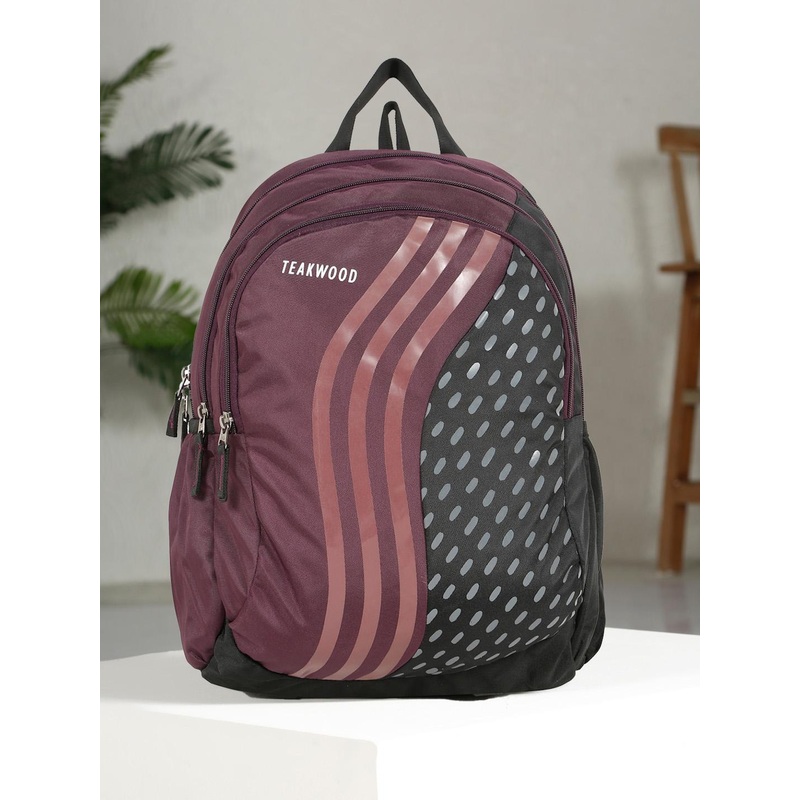 Teakwood Leathers Unisex Geometric Printed Laptop Backpack – 15 Inches