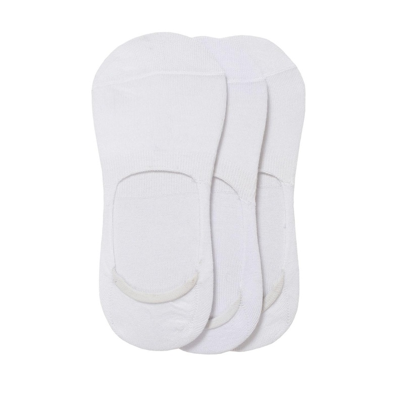 VINENZIA Men Pack of 3 White Shoeliners