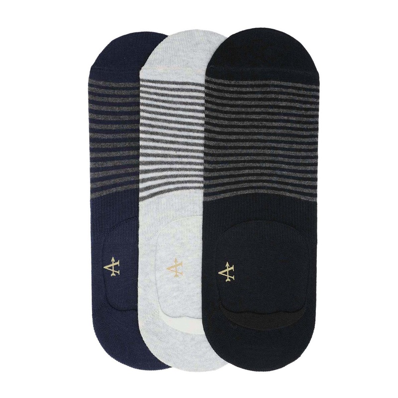 Arrow Men Pack Of 3 Patterned Shoe Liner Socks