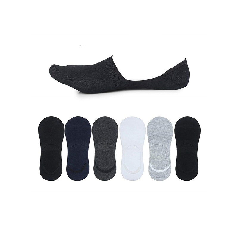 BAESD Men Pack Of 6 Breathable Low Cut Bamboo Shoe Liners