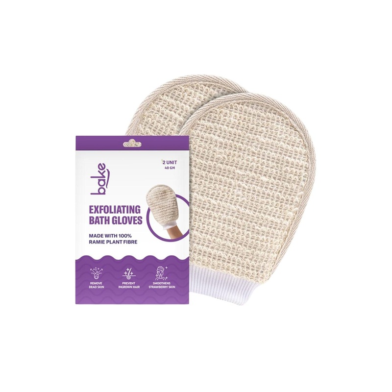 BAKE Set Of 2 Exfoliating Bath Glove- 20 g Each