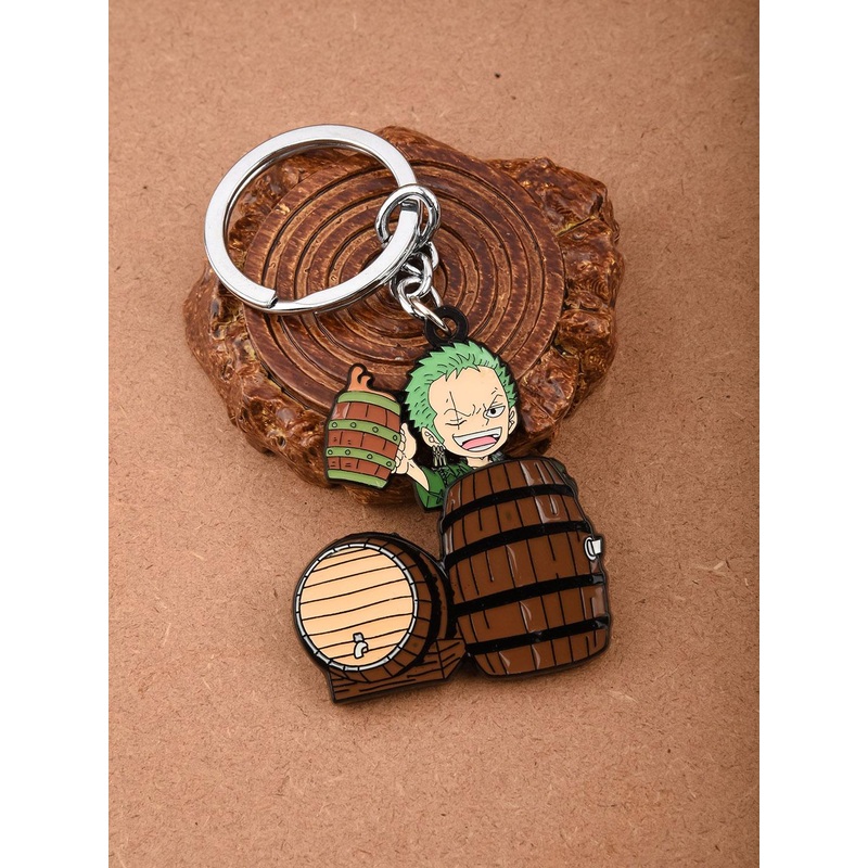 COMICSENSE Zoro Sake Lover Anime Textured Metal Key Chain