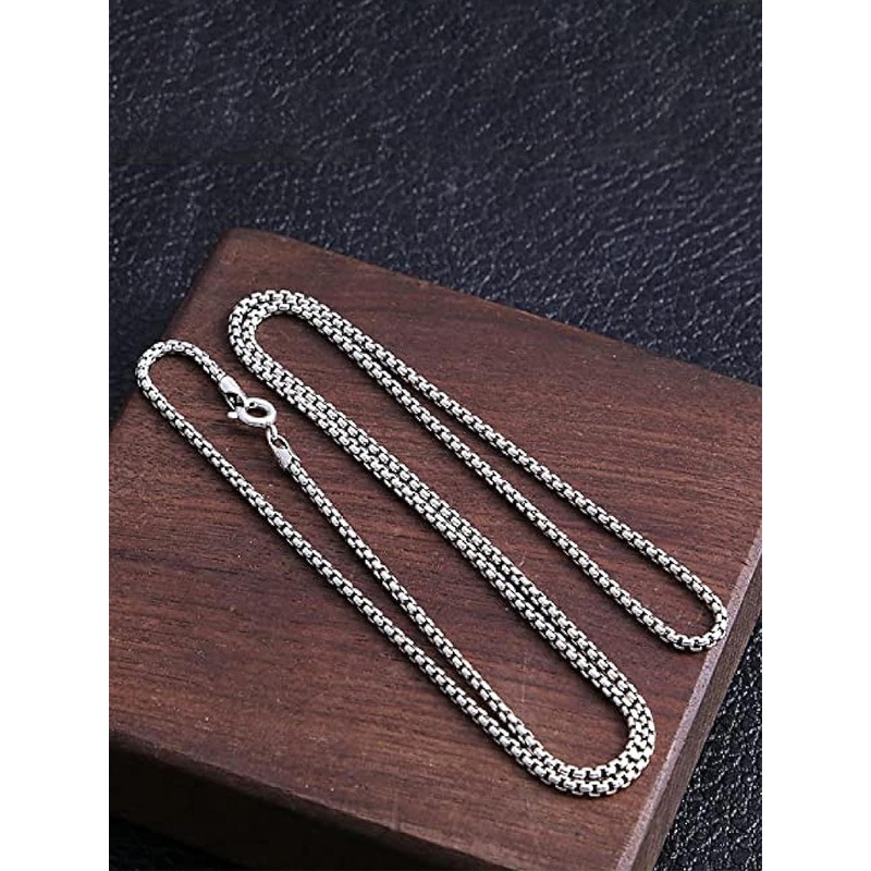 Crazy Fashion Unisex Rhodium-Plated Stainless Steel Chain