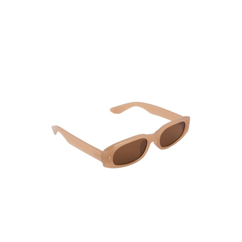 DukieKooky Unisex Rectangle Sunglasses with UV Protected Lens FZSG007C-Nude