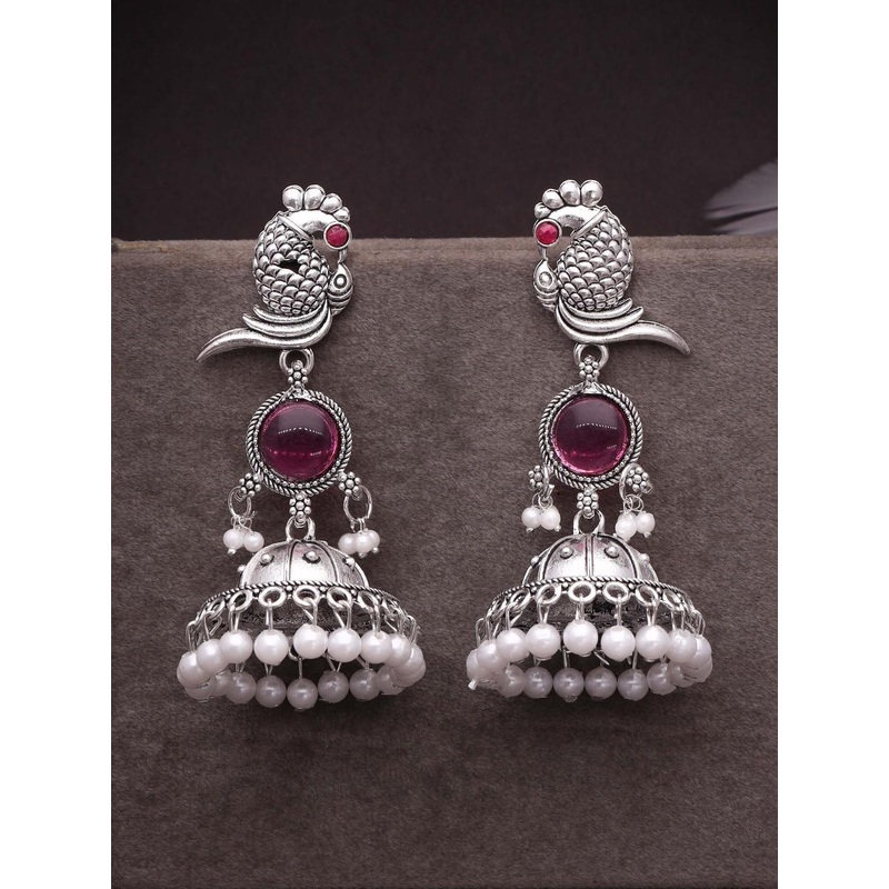 HHJEWELRY Oxidised Brass Earrings