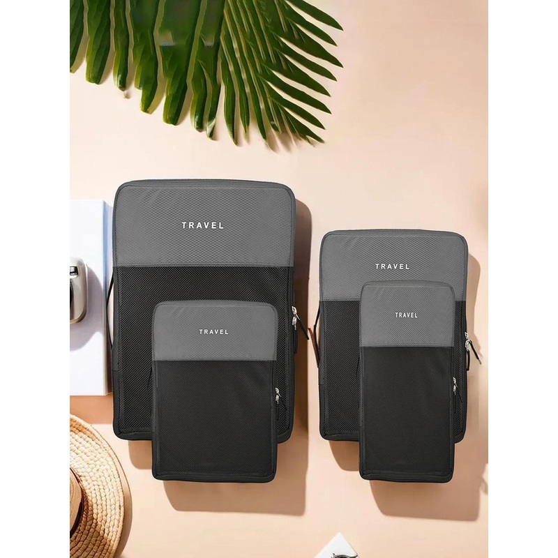 Kuber Industries Set Of 4 Waterproof Travel Kit For Toiletries With Handles