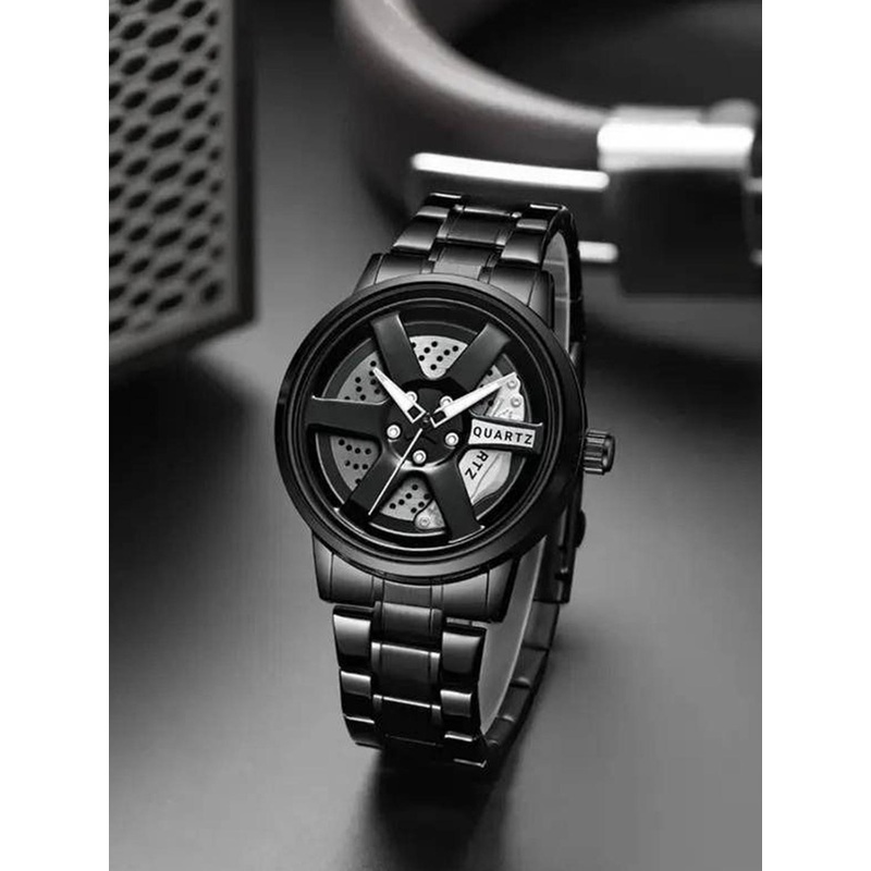 SELLORIA Patterned Dial & Bracelet Style Straps Analogue Watch 6WhlWht_13