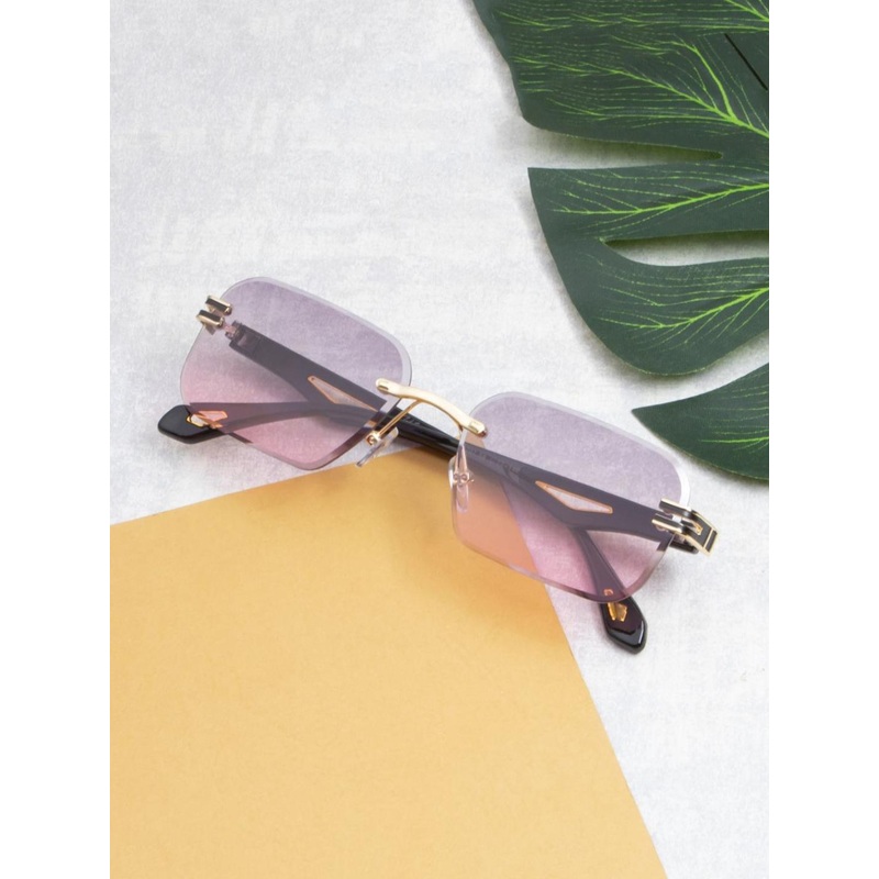 Ted Smith Unisex Square Sunglasses with UV Protected Lens