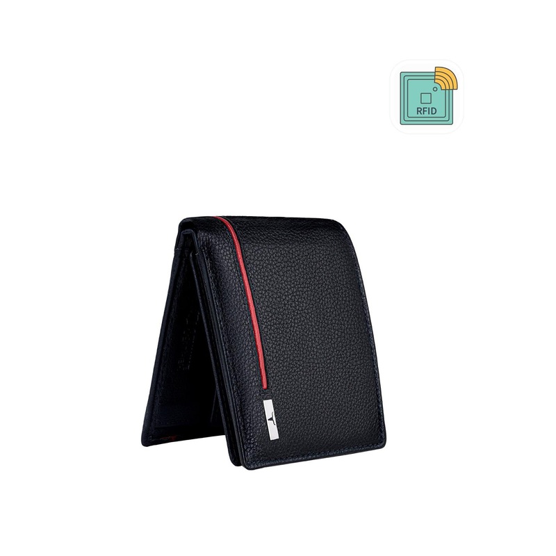 URBAN FOREST Men Leather Rfid Blocking Two Fold Wallet