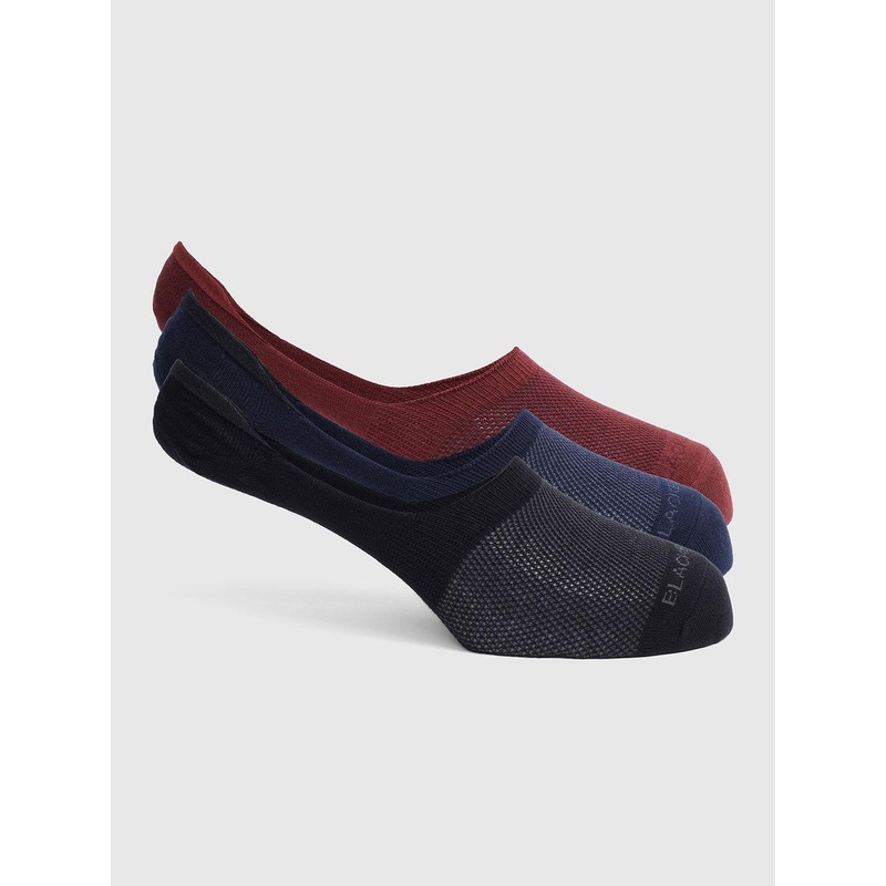 Blackberrys Men Pack Of 3 Patterned Cotton Shoe Liners Socks