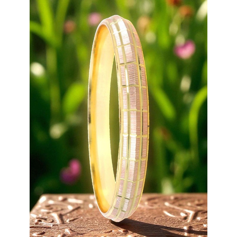 City Girl  Men 24CT Gold-Plated Kada Bracelet