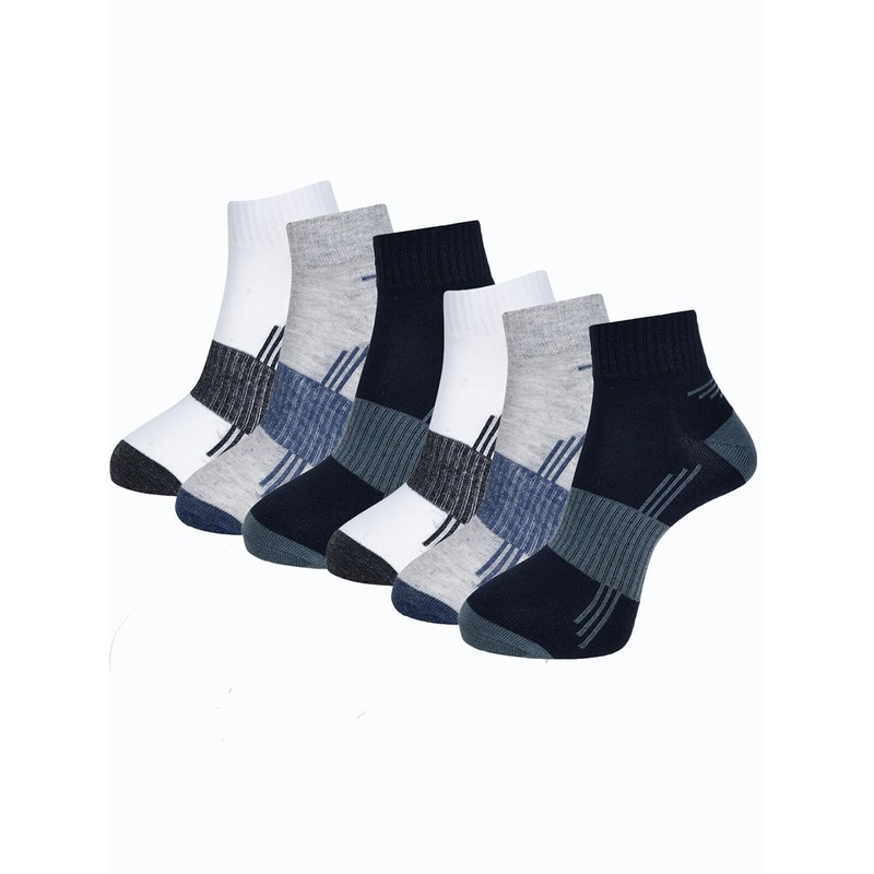 Dollar Socks Men Pack Of 6 Patterned Ankle-Length Socks