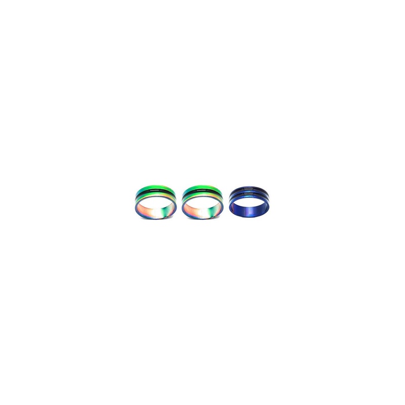 Dynamic Retail Global Set of 3 Rings for Men & Women, Green-Multicolor Alloy Ring ()