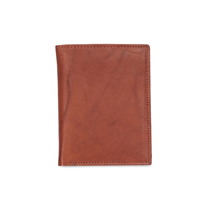 GENWAYNE Men Brown Solid Two Fold Wallet