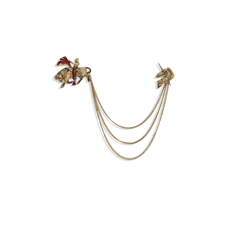 Hashburys Gold-Toned Vintage Lapel Brooch Pin