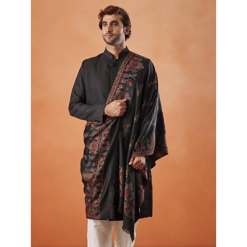 Pashmoda Men Woven Design Stole