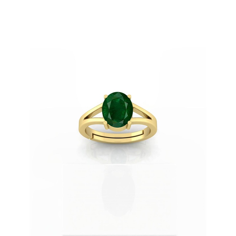 Todani Jems Natural Emerald Panna Gemstone Adjustable Ring
