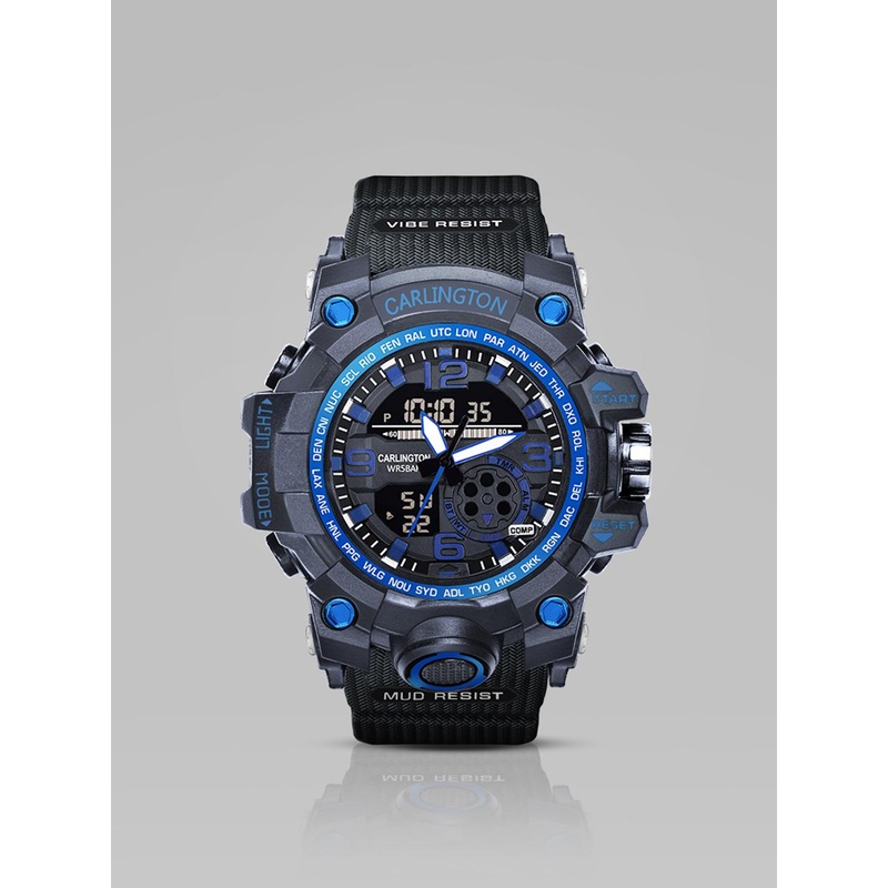 CARLINGTON Men Dial & Straps Analogue and Digital Watch CT 3355 Blue