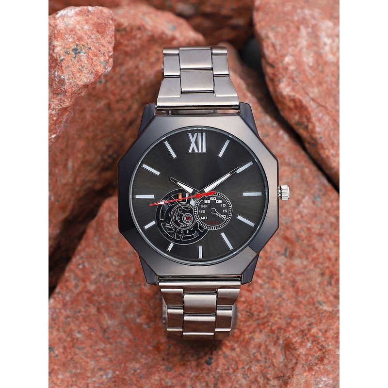 French Accent Men Dial & Stainless Steel Bracelet Style Straps Analogue Watch SS25_FAWC1033