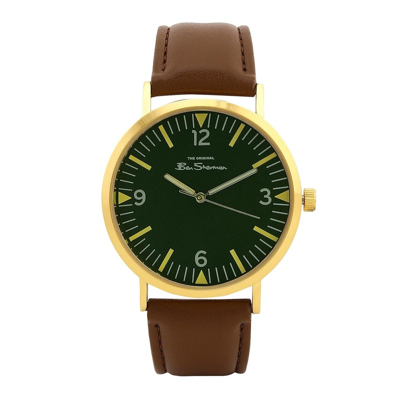 BEN SHERMAN Men Leather Analogue Watch BS092BR