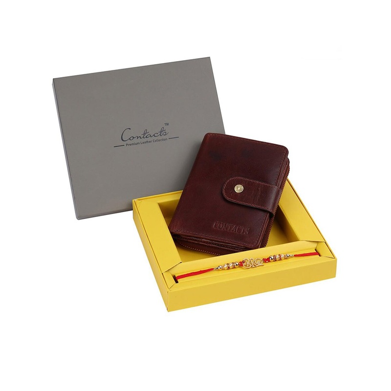 CONTACTS Men Brown Leather Two Fold Wallet