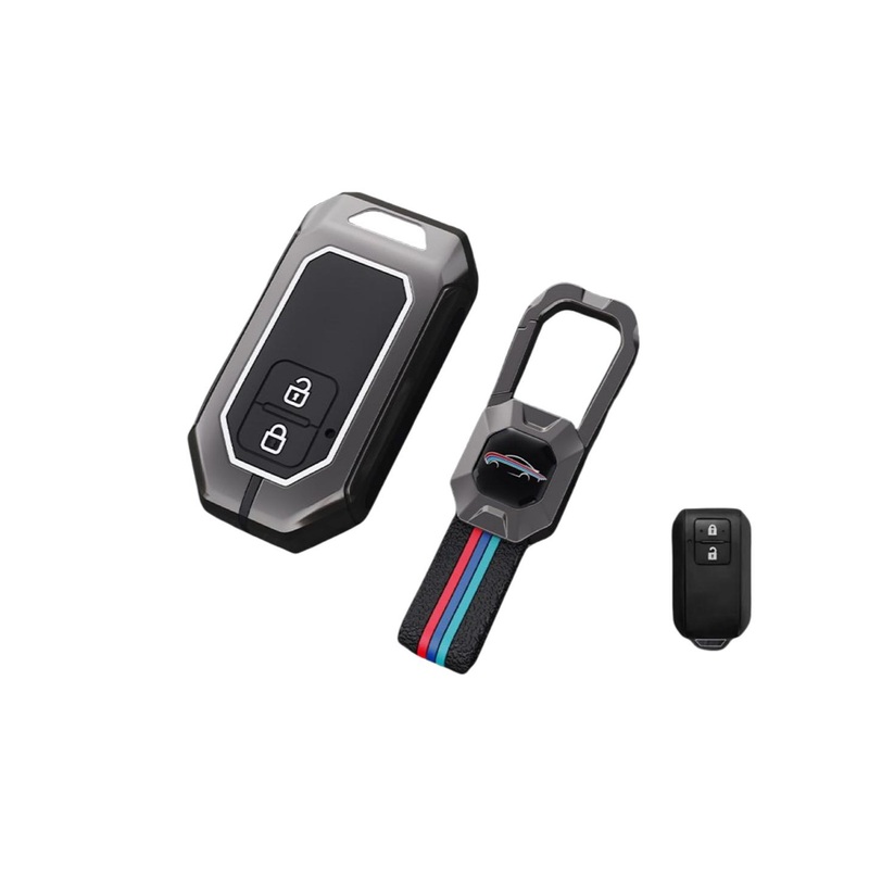 CONTACTS Metal Silicon Suzuki 2 Button Compatible Key Cover