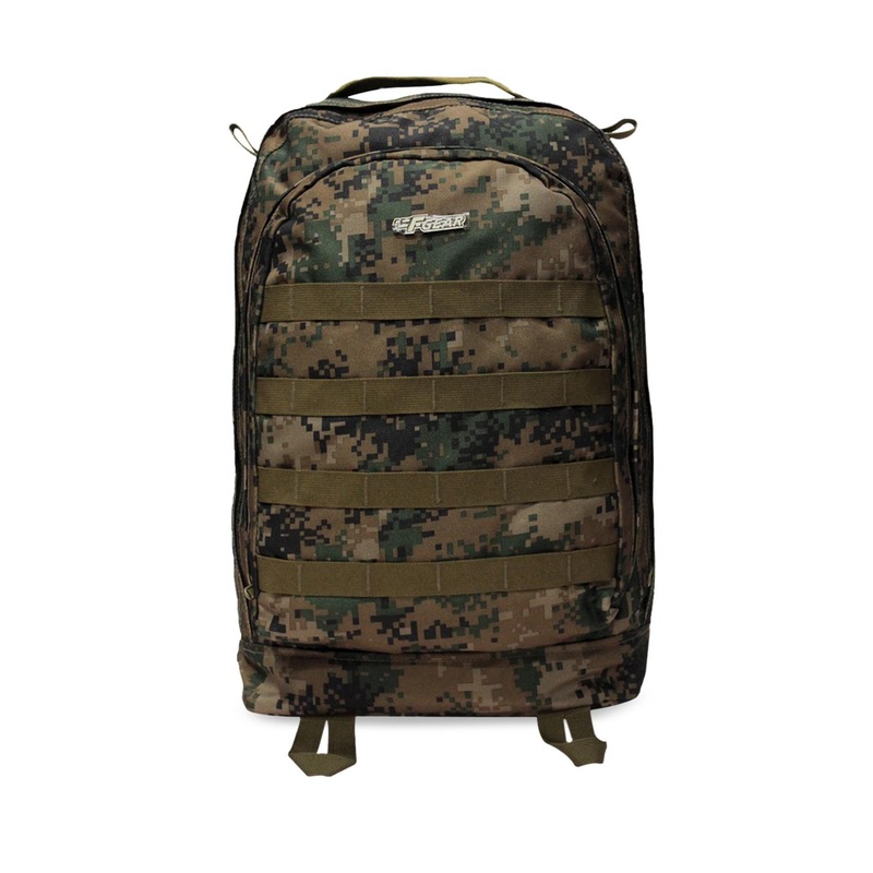 F Gear Unisex Olive Green & Brown Camouflage Backpack