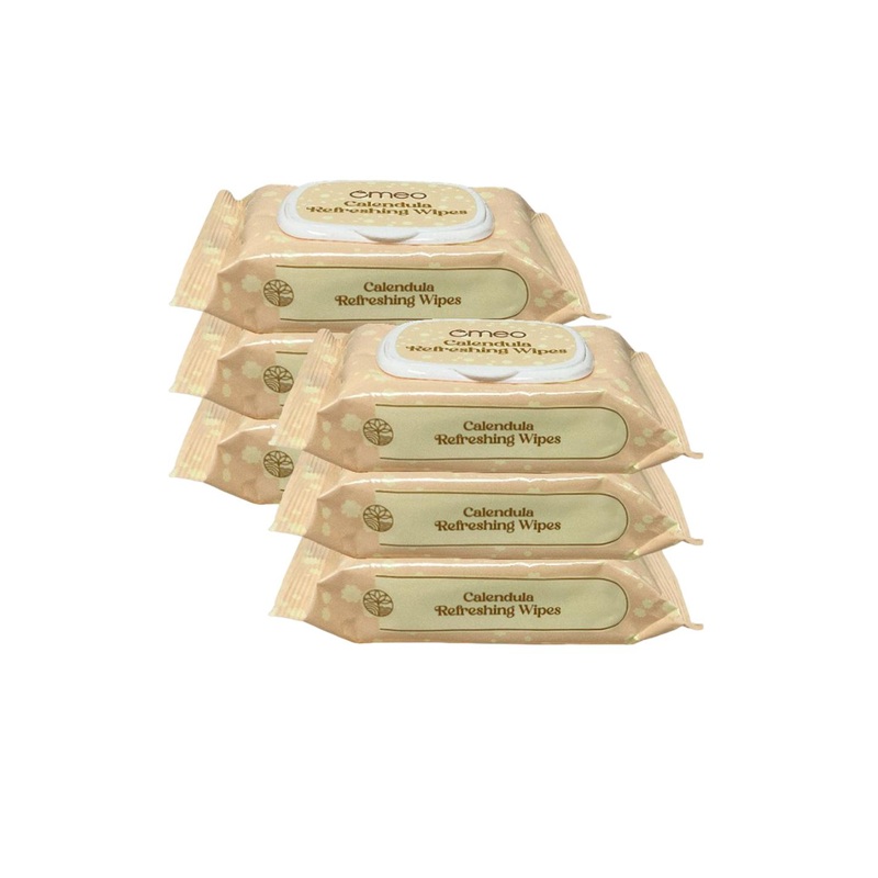 Omeo Set Of 6 Calendula Refreshing Alcohol Free Face Wipes- 25 Pcs Each
