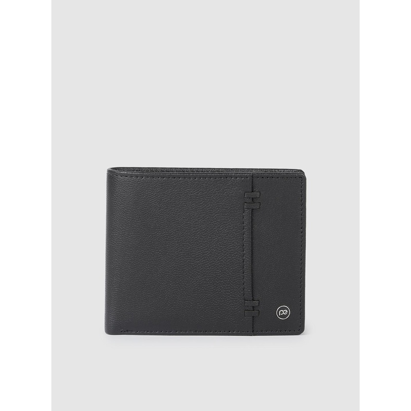 Peter England Men Self-Design Leather Two Fold Wallet